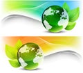 Set of ecology banners