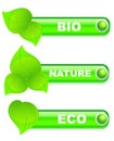 Set of ecology buttons Royalty Free Stock Photo