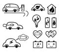 Set of ecology related outline icons