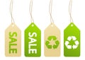 Set of ecology tags Royalty Free Stock Photo