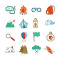 Set of ecotourism icons elements