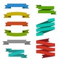 Set of edged ribbons Royalty Free Stock Photo