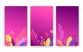Set of editable social media stories templates. Trendy editable template spring and summer sale decorative banners for