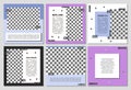 Set of editable square banner template. Editable banner for social media post and web/internet ads. Editable banner adversiter tem