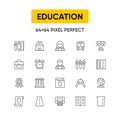 Set of Education icon set, Vector Royalty Free Stock Photo