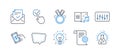 Set of Education icons, such as Technical documentation, Chat message, Honor. Vector