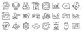 Set of Education icons, such as Winner, Upper arrows, Time change. Vector