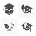 Set of Education logo icon design, vector illustration, Concept design logo Royalty Free Stock Photo