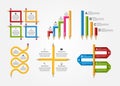 Set education pencil option Infographics design template.