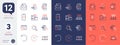 Set of Education, Time change and 5g notebook line icons. For design. Vector