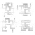 Set educational game for preschool and school age children. Solve the crossword. Template.