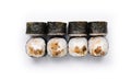 Set of eel rolls isolated on white, closeup Royalty Free Stock Photo
