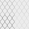 Set of effect - chain link fence wire mesh steel metal isolated on transparent background. Graphic element object for Royalty Free Stock Photo