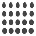 Set egg shape vector set egg patterns with different shape for Easter Royalty Free Stock Photo