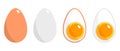 Set of eggs icons. Chicken egg illustration. Vector illustration Royalty Free Stock Photo