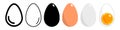 Set of eggs icons. Chicken egg illustration. Vector illustration Royalty Free Stock Photo