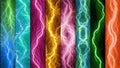 Set of eight abstract lightnings Royalty Free Stock Photo