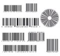 Set of eight barcode Royalty Free Stock Photo