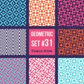 Set of eight geometric patterns Royalty Free Stock Photo