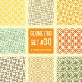 Set of eight geometric patterns Royalty Free Stock Photo