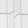 Set of eight seamless patterns