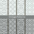 Set of eight vector vintage arabic patterns. design for packaging, covers, textile Royalty Free Stock Photo