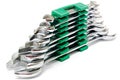 Set of eight wrenches (Spanners) Royalty Free Stock Photo