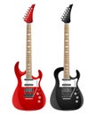 Set of electric guitars isolated Royalty Free Stock Photo