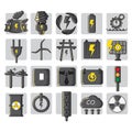set of electric icons. Vector illustration decorative design Royalty Free Stock Photo
