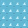 Set Electric plug and Error in robot on seamless pattern. Vector