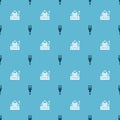 Set Electric plug and Error in robot on seamless pattern. Vector