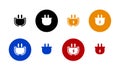Set of electric plug icons Royalty Free Stock Photo