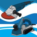 Set of electric tools Royalty Free Stock Photo