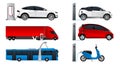 Set of electric vehicles