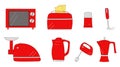 Set of electrical kitchen appliances. Isolated vector image Royalty Free Stock Photo