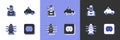 Set Electrical outlet, Electrician, tower line and car icon. Vector Royalty Free Stock Photo
