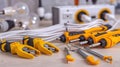 The set of electrical tools.AI generated image Royalty Free Stock Photo