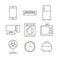 Set of electronic icon household tools vector Royalty Free Stock Photo