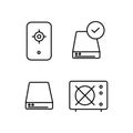 Set of electronic line icon concept design collection Royalty Free Stock Photo