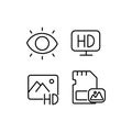 Set of electronic line icon design collection Royalty Free Stock Photo