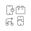 Set of electronic line icon design collection vector Royalty Free Stock Photo