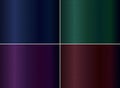 Set of elegant abstract blue, green, purple, red metallic background wave lines pattern texture luxury style Royalty Free Stock Photo