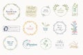 Set of elegant badges and stickers for beauty Royalty Free Stock Photo