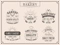 Set of elegant bakery vintage emblems