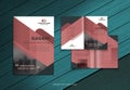 Set Of Elegant Bi-Fold Brochure Template Layout For Business