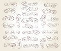 Set of elegant decorative elements. Vector illustration. Royalty Free Stock Photo