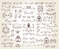 Set of elegant decorative elements. Vector illustration. Royalty Free Stock Photo