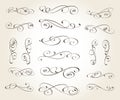 Set of elegant decorative elements. Vector illustration. Royalty Free Stock Photo