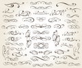 Set of elegant decorative elements. Vector illustration. Royalty Free Stock Photo