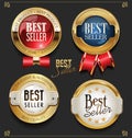 Collection of Elegant golden premium Best seller labels